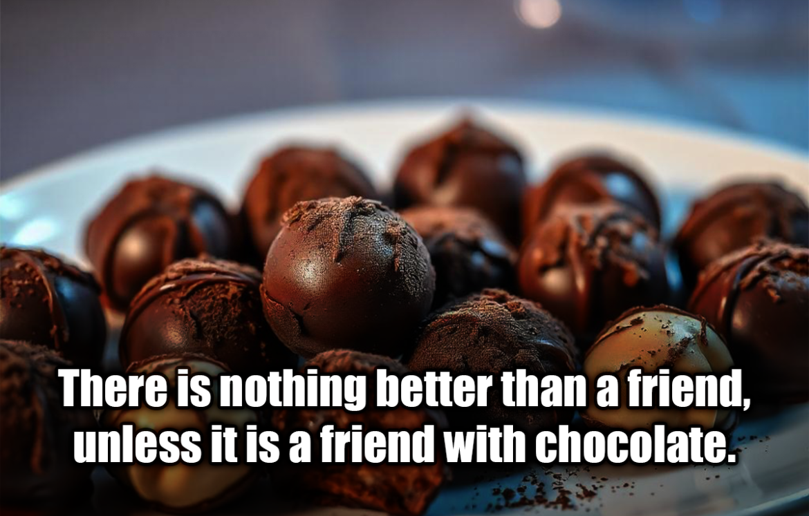 There is nothing better than a friend, unless it is a friend with chocolate. - Linda Grayson