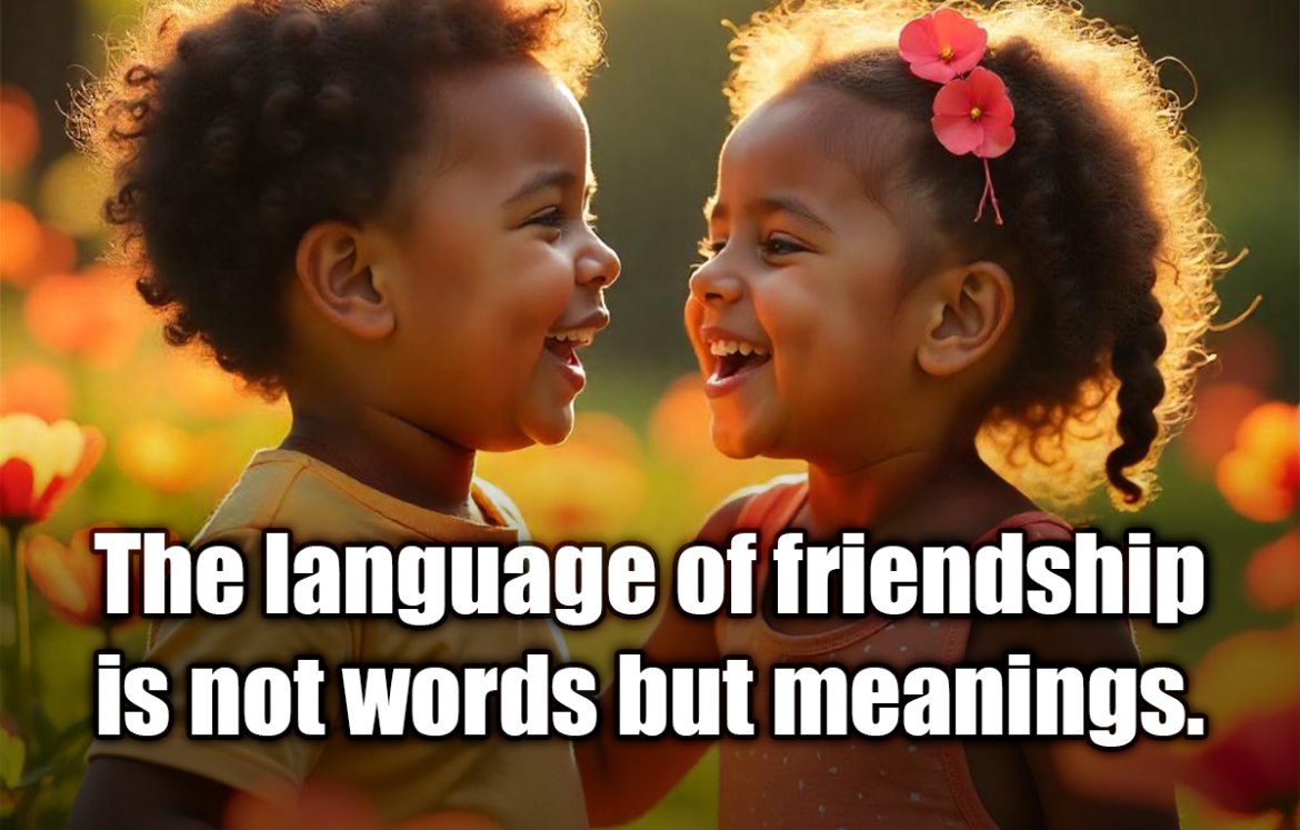 The language of friendship is not words but meanings. - Henry David Thoreau